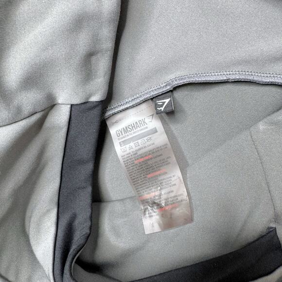 Gymshark Asymmetric Colorblock Leggings Small Grey Black Workout Athleisure Gym - Picture 3 of 9